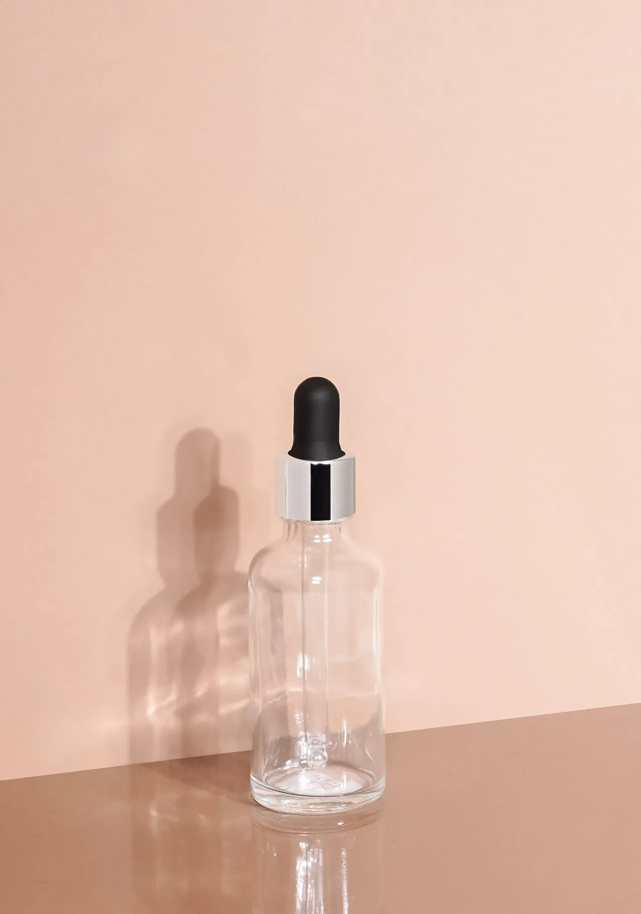 Cole Glass Bottle | Clear | Black Rubber Dropper
