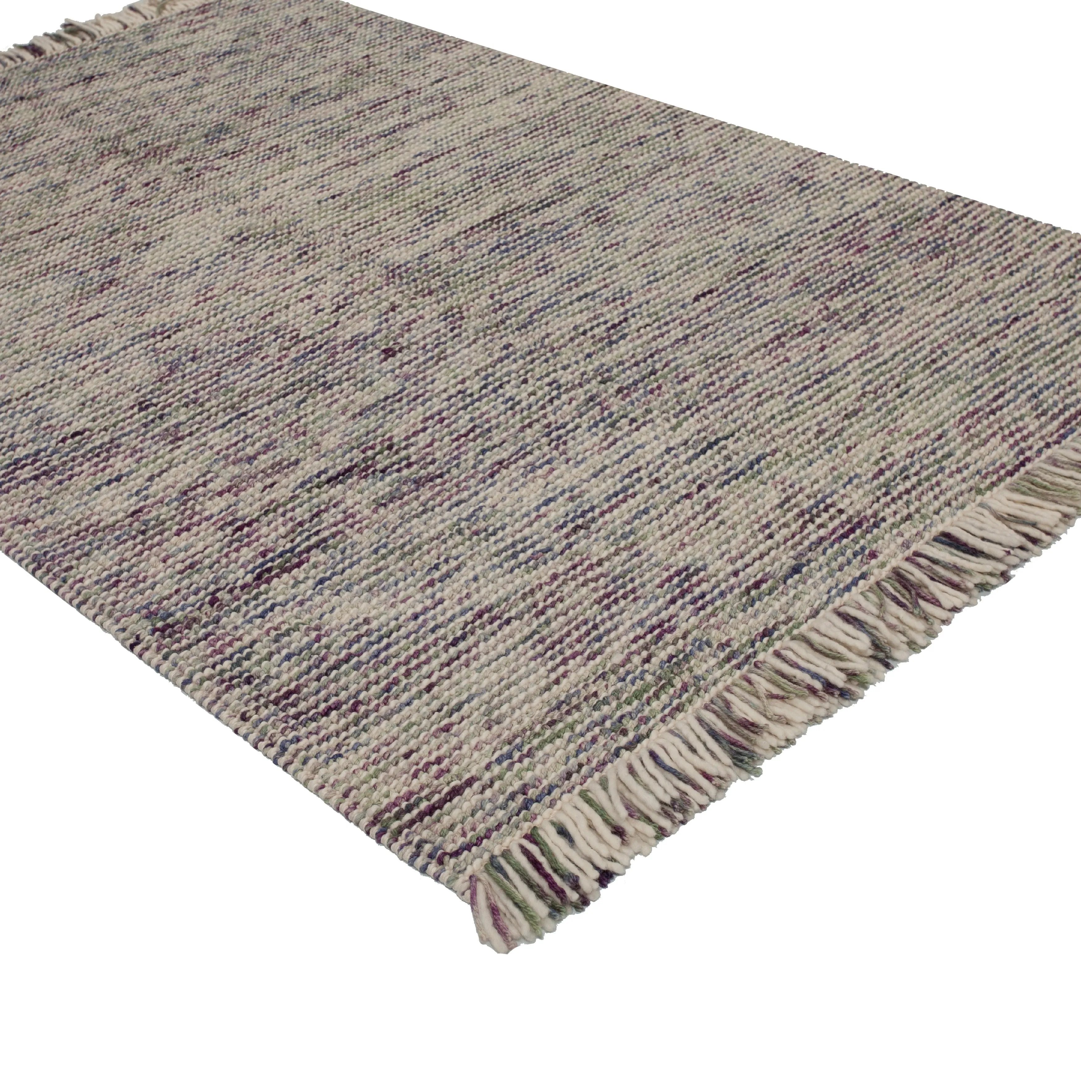 Colorful Modern Wool Flatweave Rug 6'3" x 9'2"