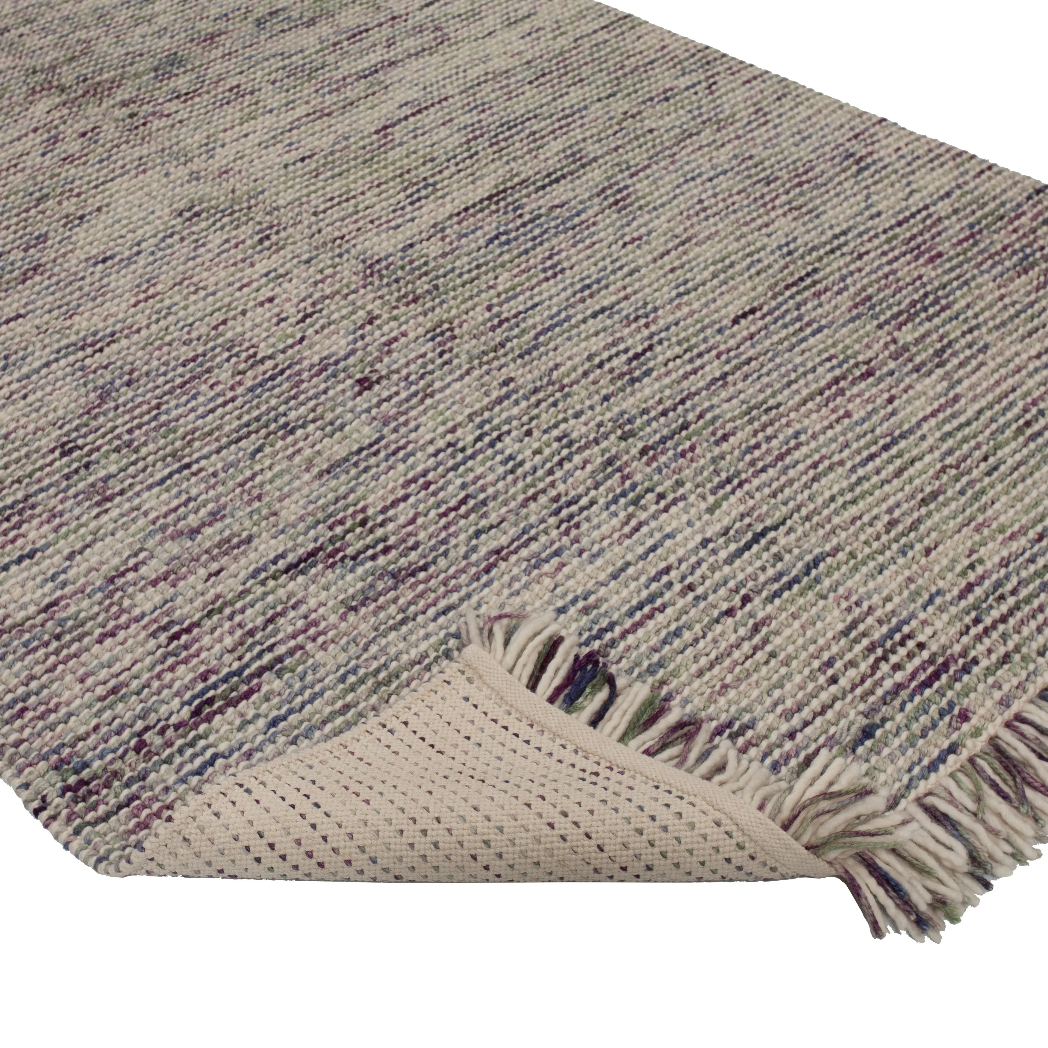 Colorful Modern Wool Flatweave Rug 6'3" x 9'2"