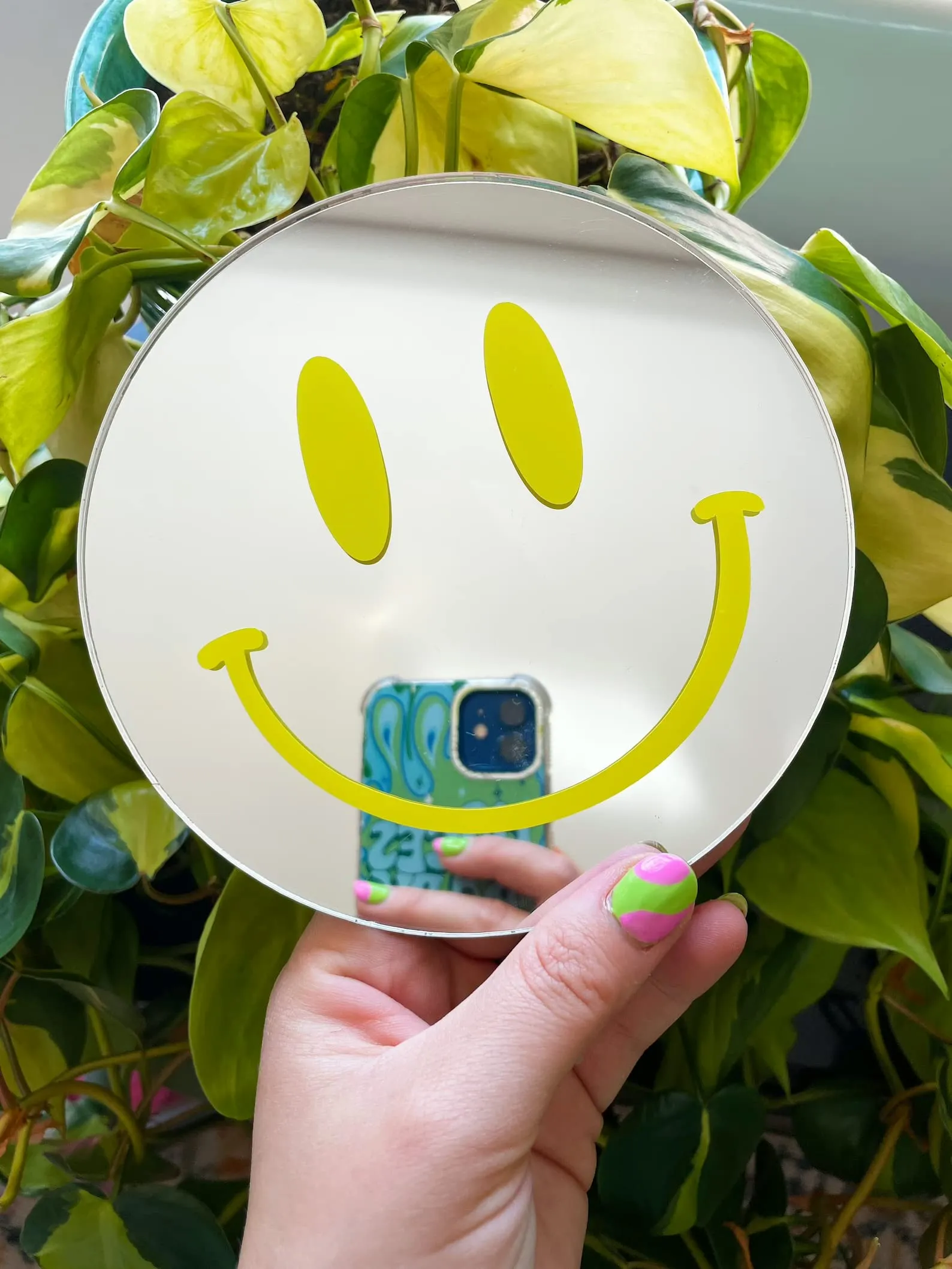 Cute Mirrors for Your Bedroom, Studio, bathrooms Offices Size:6 * 6 inches,Printed Pinterest Mirror,Acrylic Mirror, Quirky Mirror (Manifest it Baby)