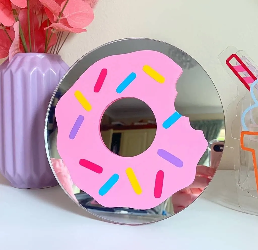 Cute Mirrors for Your Bedroom, Studio, bathrooms Offices Size:6 * 6 inches,Printed Pinterest Mirror,Acrylic Mirror, Quirky Mirror (Manifest it Baby)