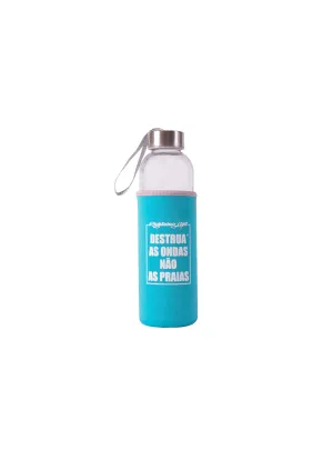 DESTROY THE WAVES NOT THE BEACHES WATER BOTTLE