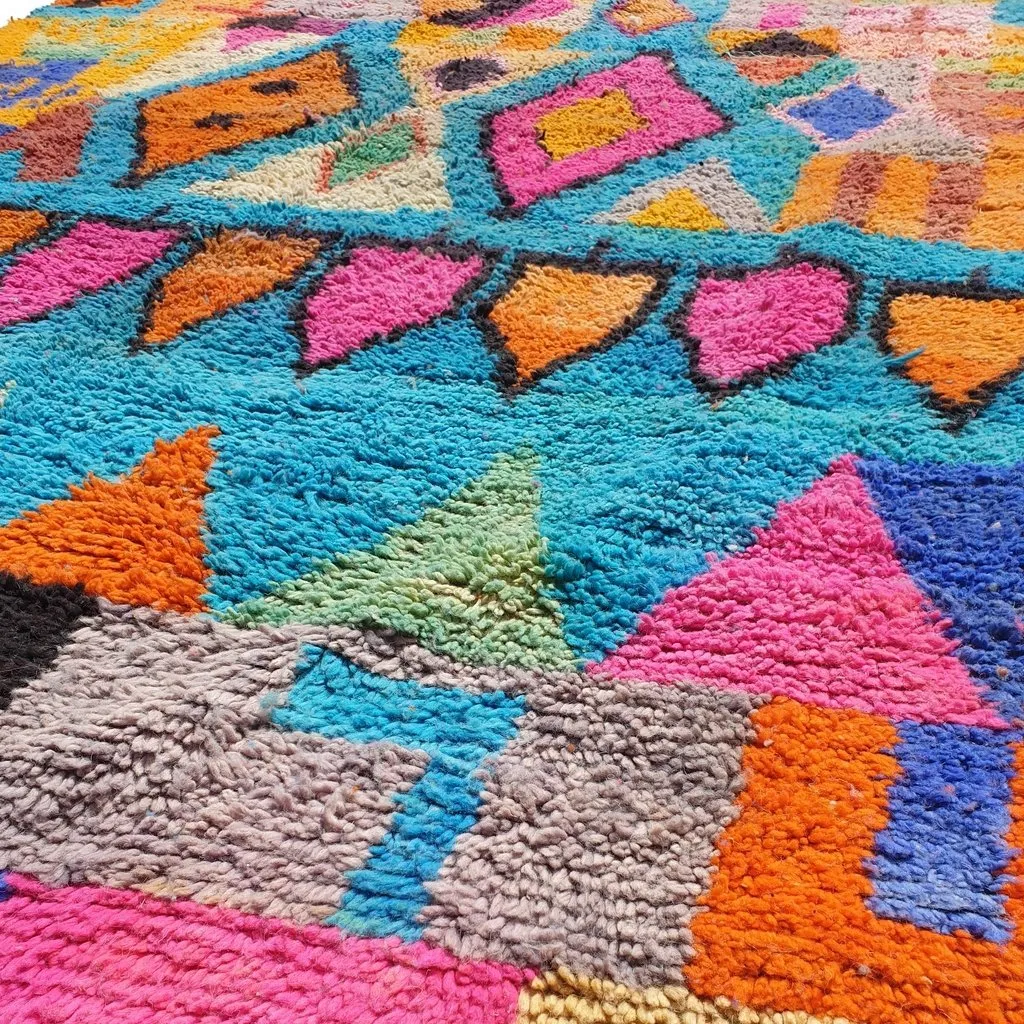 DIDI | 10x6'5 Ft | 3x2 m | Moroccan Colorful Rug | 100% wool handmade