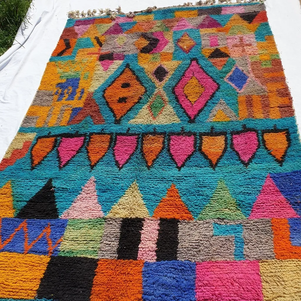 DIDI | 10x6'5 Ft | 3x2 m | Moroccan Colorful Rug | 100% wool handmade