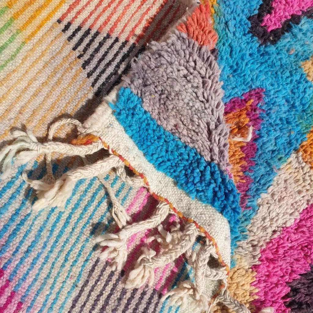 DIDI | 10x6'5 Ft | 3x2 m | Moroccan Colorful Rug | 100% wool handmade