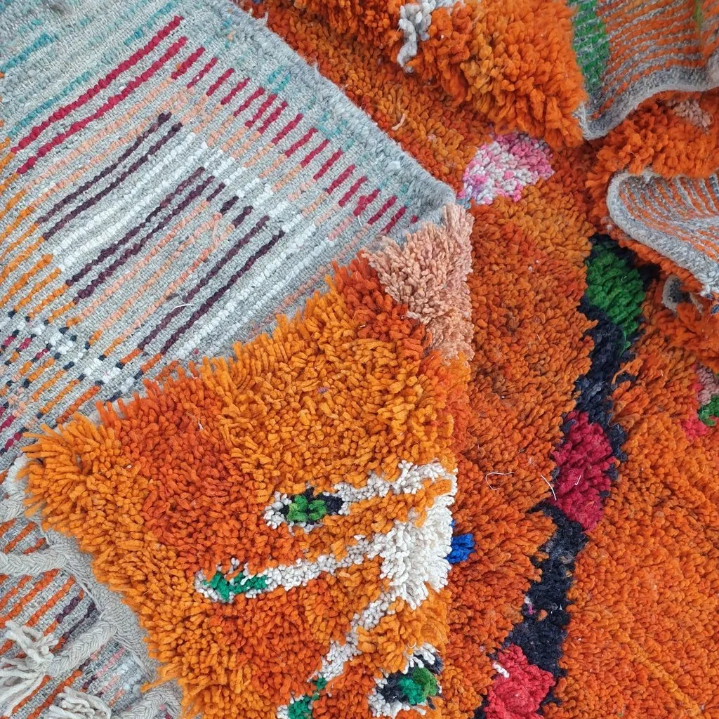 DKHAMA | 9'5x6'5 Ft | 3x2 m | Moroccan Colorful Rug | 100% wool handmade