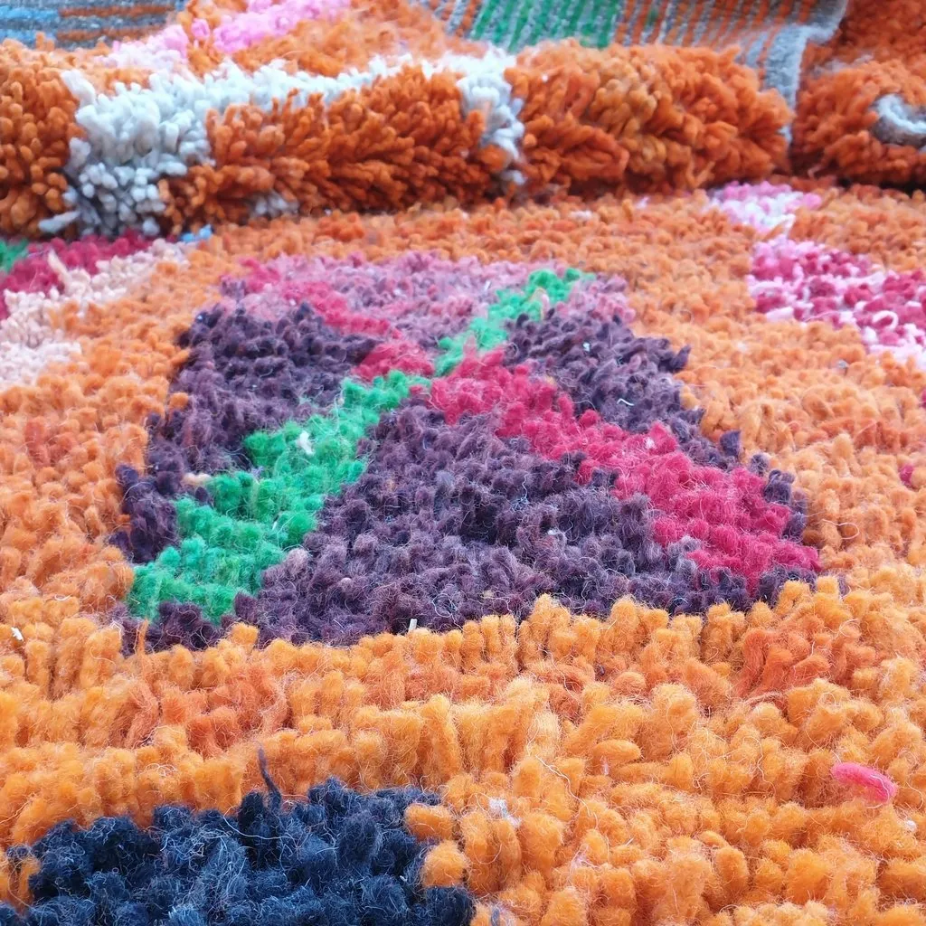 DKHAMA | 9'5x6'5 Ft | 3x2 m | Moroccan Colorful Rug | 100% wool handmade