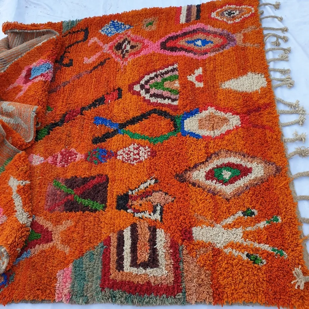 DKHAMA | 9'5x6'5 Ft | 3x2 m | Moroccan Colorful Rug | 100% wool handmade