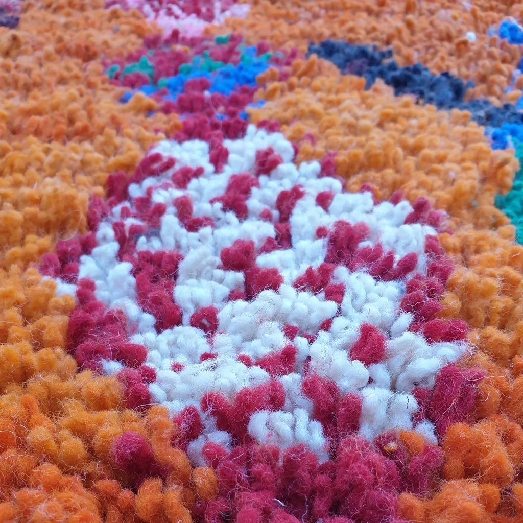 DKHAMA | 9'5x6'5 Ft | 3x2 m | Moroccan Colorful Rug | 100% wool handmade