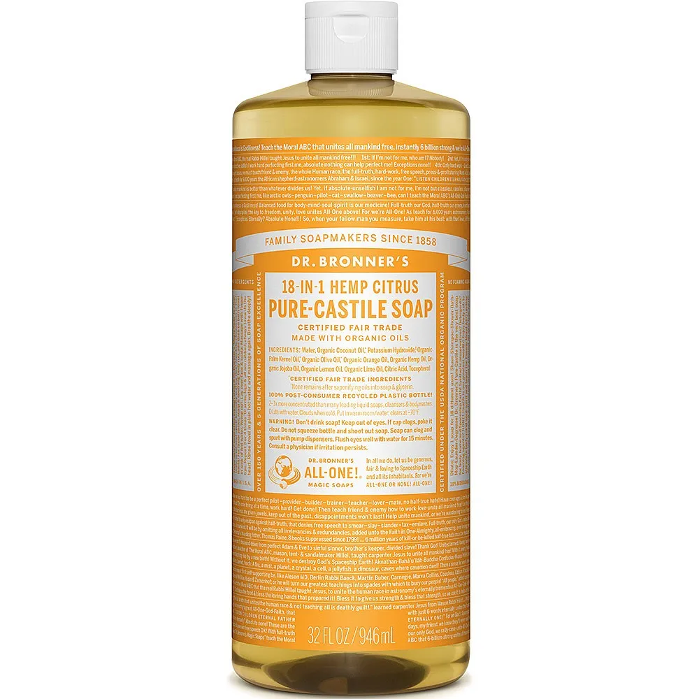 Dr Bronner's Citrus Liquid Soap 946ml