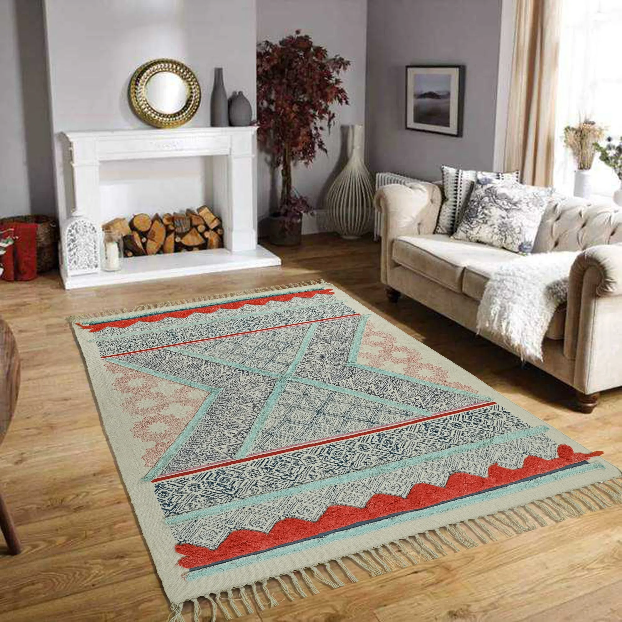 EMIR   - BLOCK PRINTED RUG