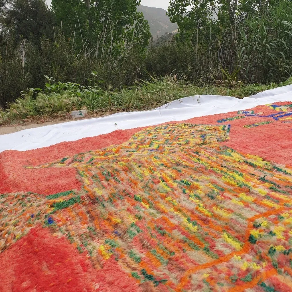 FALTA | 8'5x5 Ft | 2,5x1,5 m | Moroccan Colorful Rug | 100% wool handmade