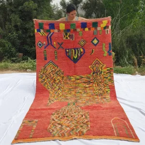 FALTA | 8'5x5 Ft | 2,5x1,5 m | Moroccan Colorful Rug | 100% wool handmade
