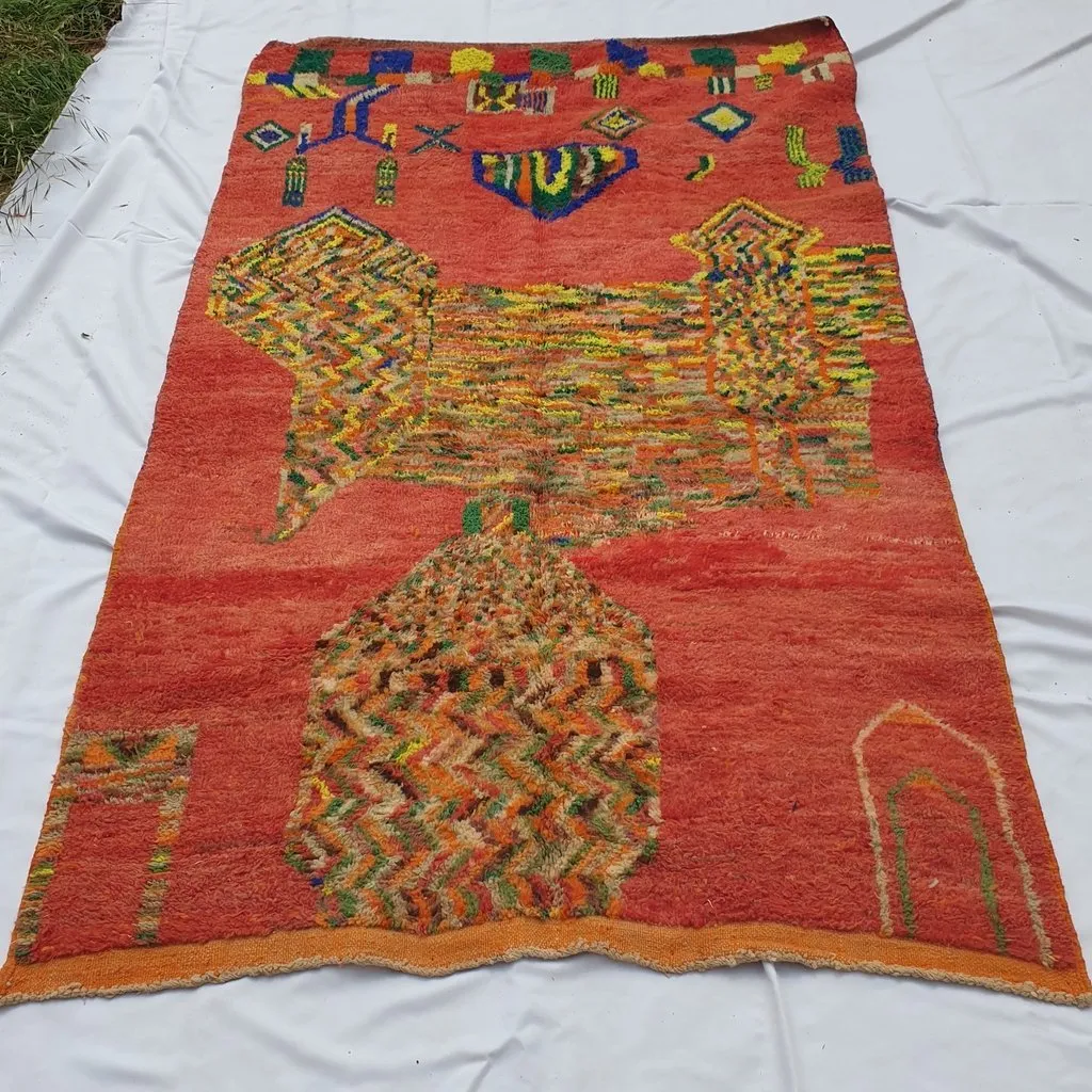 FALTA | 8'5x5 Ft | 2,5x1,5 m | Moroccan Colorful Rug | 100% wool handmade