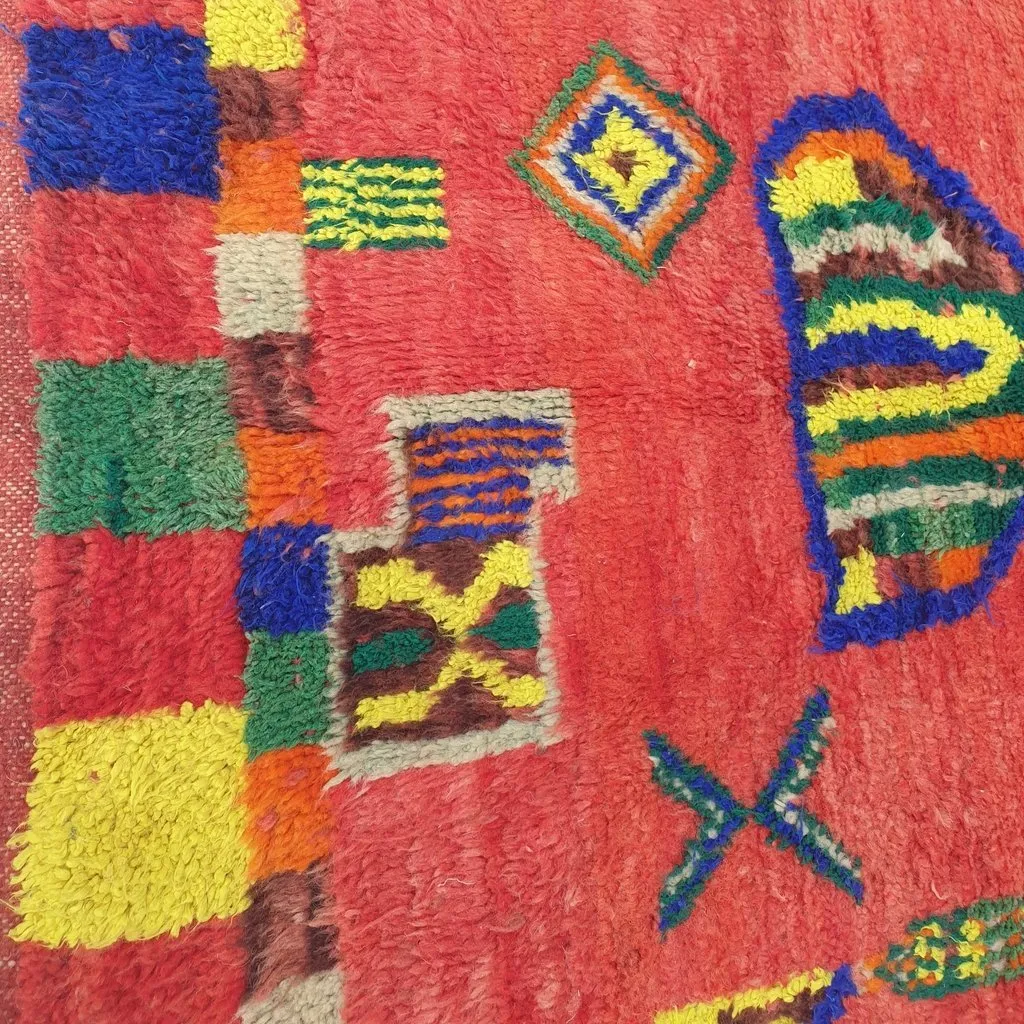 FALTA | 8'5x5 Ft | 2,5x1,5 m | Moroccan Colorful Rug | 100% wool handmade