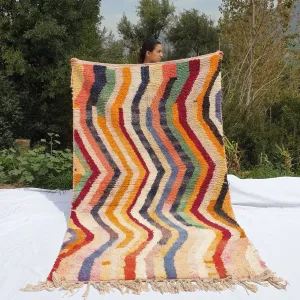 FARMACH | 8x5 Ft | 2,5x1,5 m | Moroccan Colorful Rug | 100% wool handmade