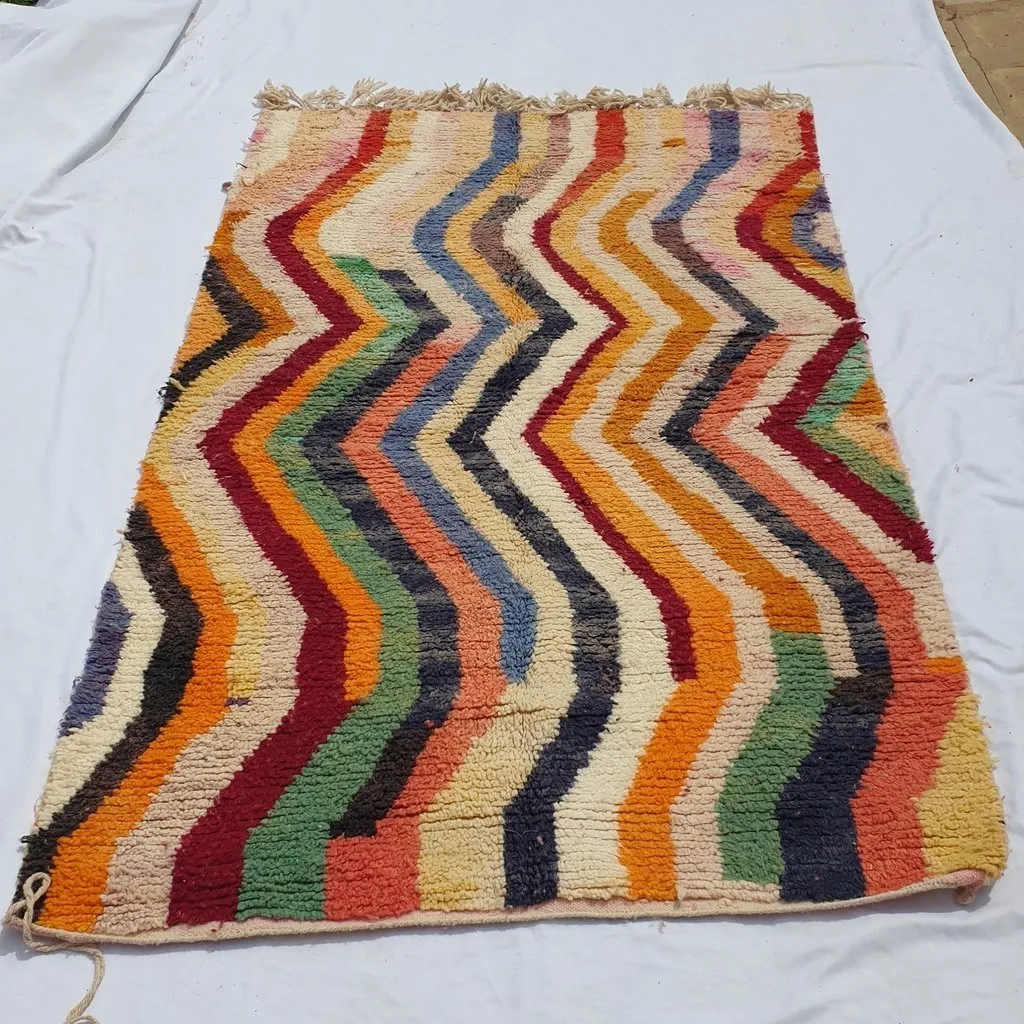 FARMACH | 8x5 Ft | 2,5x1,5 m | Moroccan Colorful Rug | 100% wool handmade
