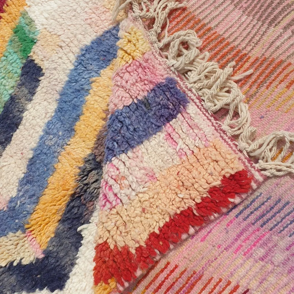 FARMACH | 8x5 Ft | 2,5x1,5 m | Moroccan Colorful Rug | 100% wool handmade