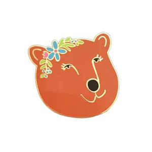 Flower Bear Enamel Pin