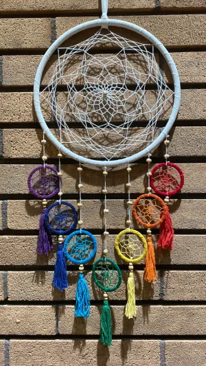Flower Of Life 7 Chakras Rainbow Dreamcatcher (XL)