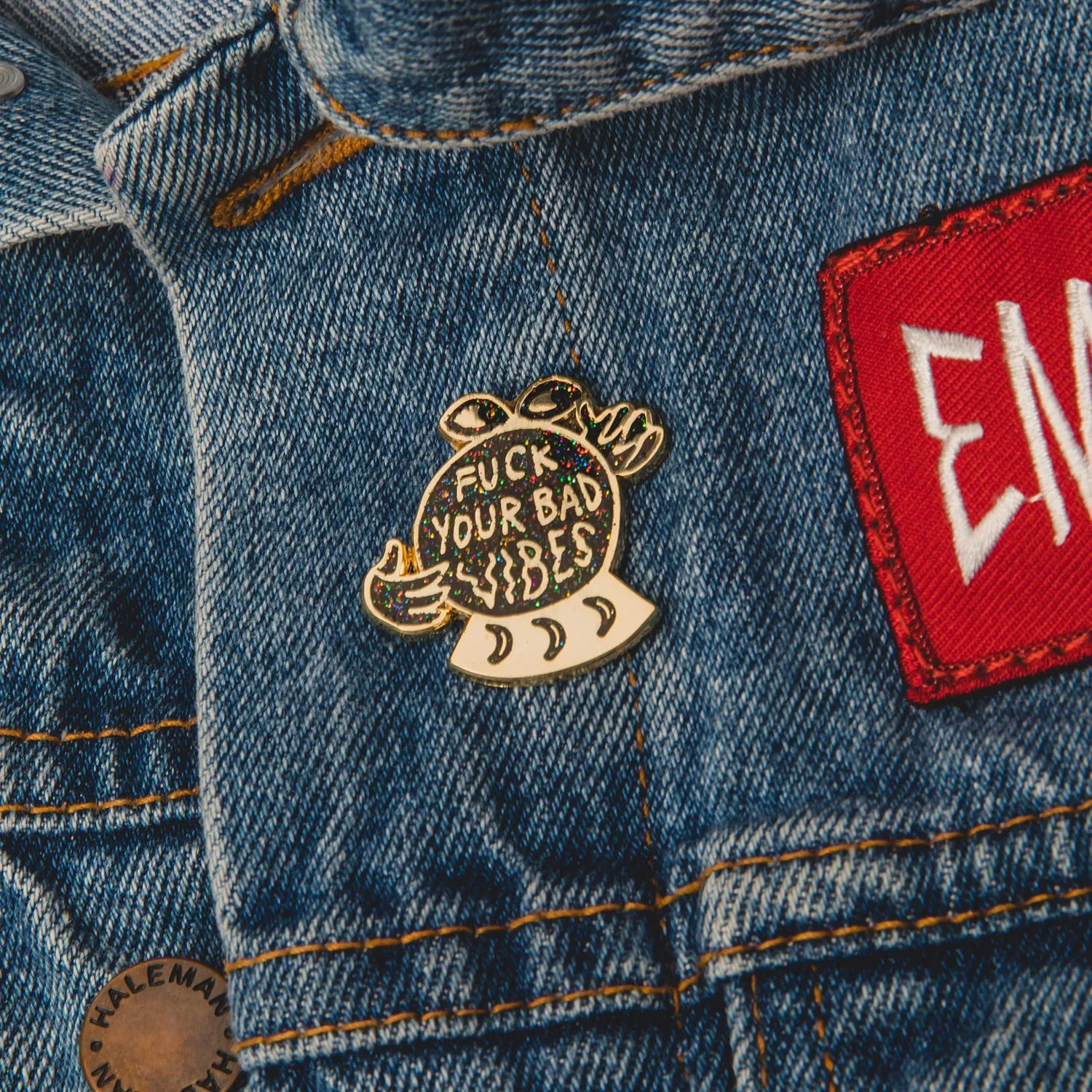 Fuck Your Bad Vibes Enamel Pin