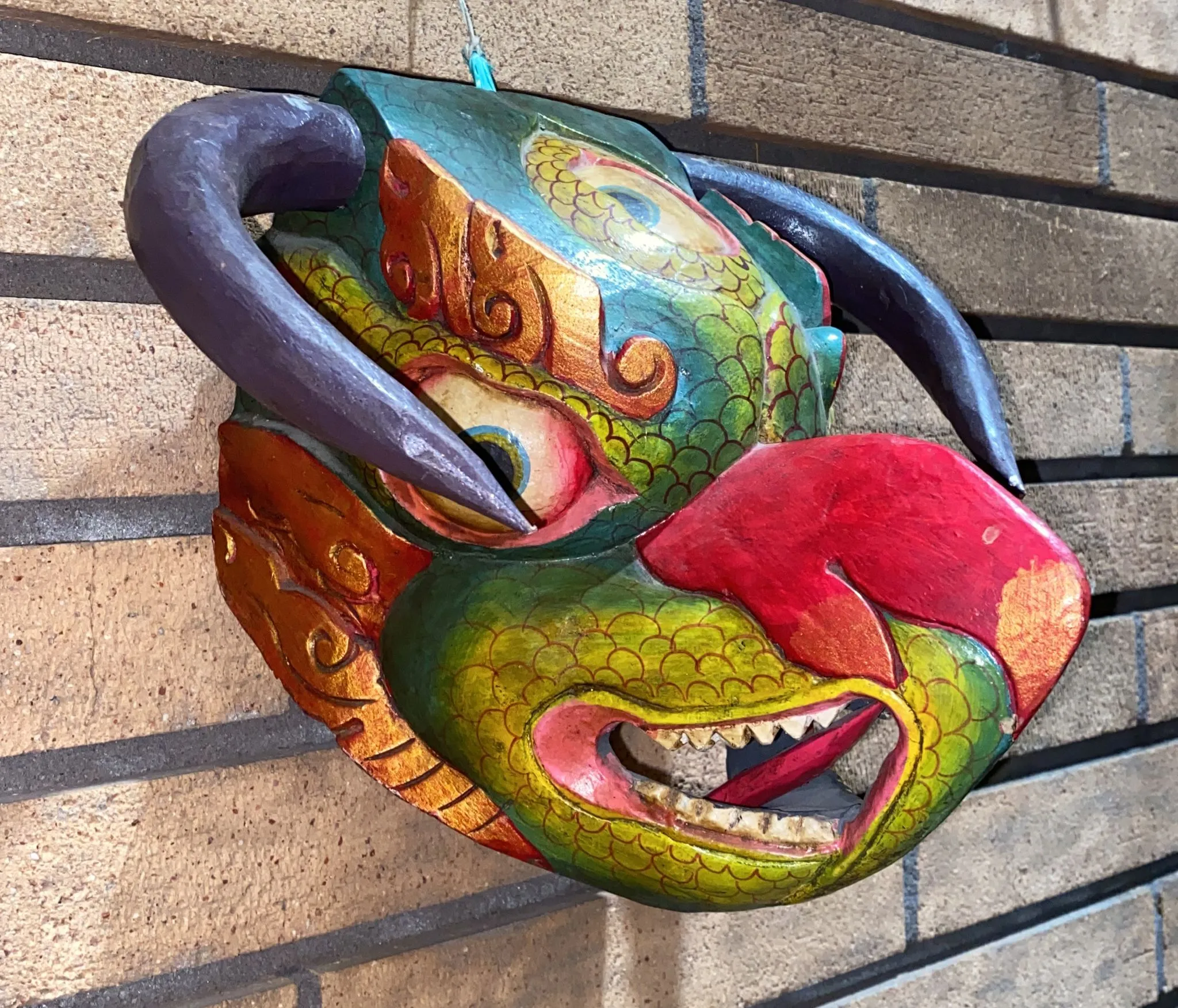 Garuda Hand-Carved Wooden Mask (XXL)