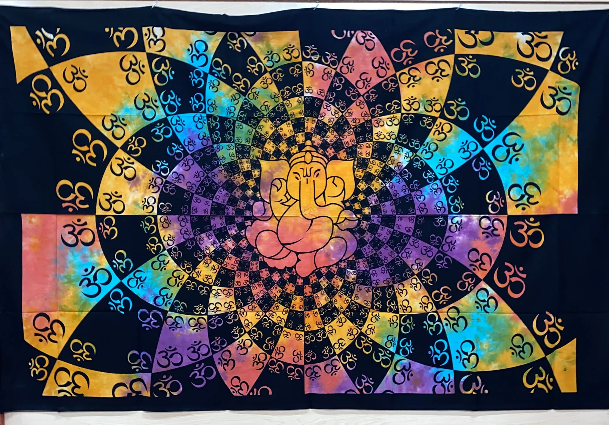 Geometric Ganesh Tapestry