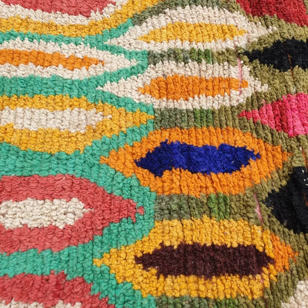 Ghicha - Handmade Moroccan Rug Boujad | Colorful Authentic Berber Rug | 10'30x6'80 Ft | 315x206 cm