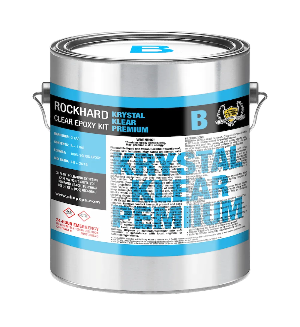 Glass Clearcast Resin - Rockhard Krystal Klear Premium 3 Gal. Kit