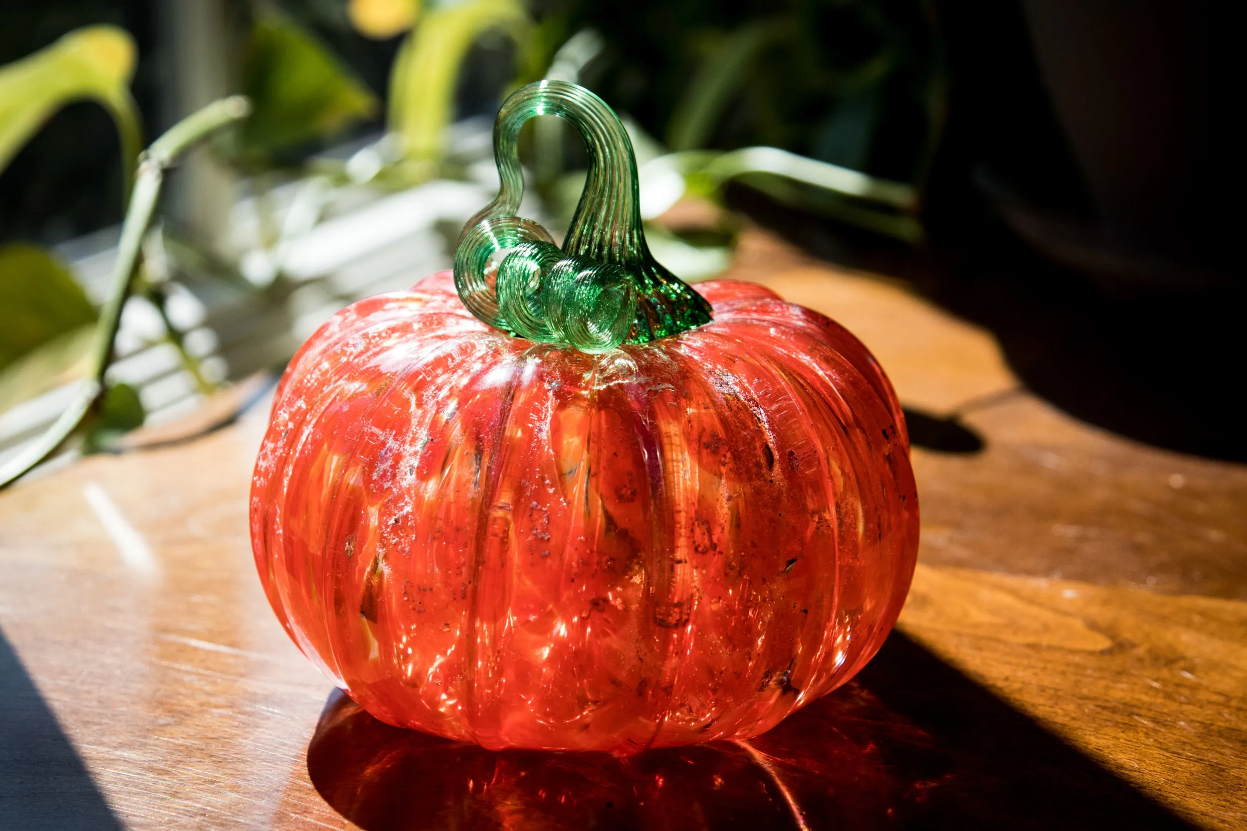 Glass Pumpkins with Infused Cremation Ash