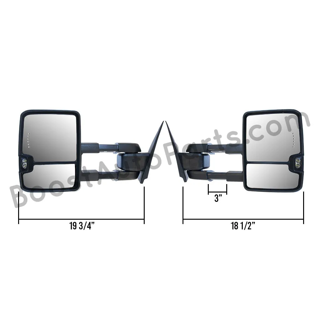 GM Style Dodge Ram 2500/3500 Tow Mirrors (2003-2009) - Style 2