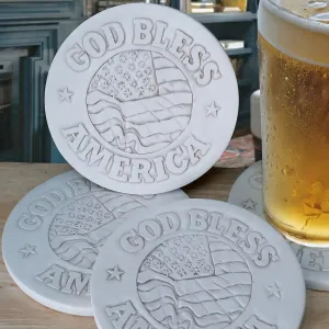 God Bless America Drink Coasters