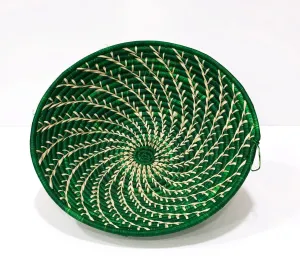 Grass-Woven Basket, Fern Green