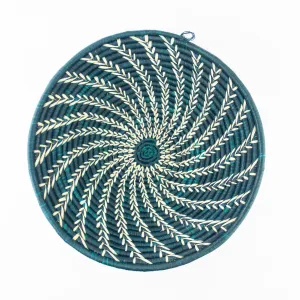 Grass-Woven Basket, Green Vine