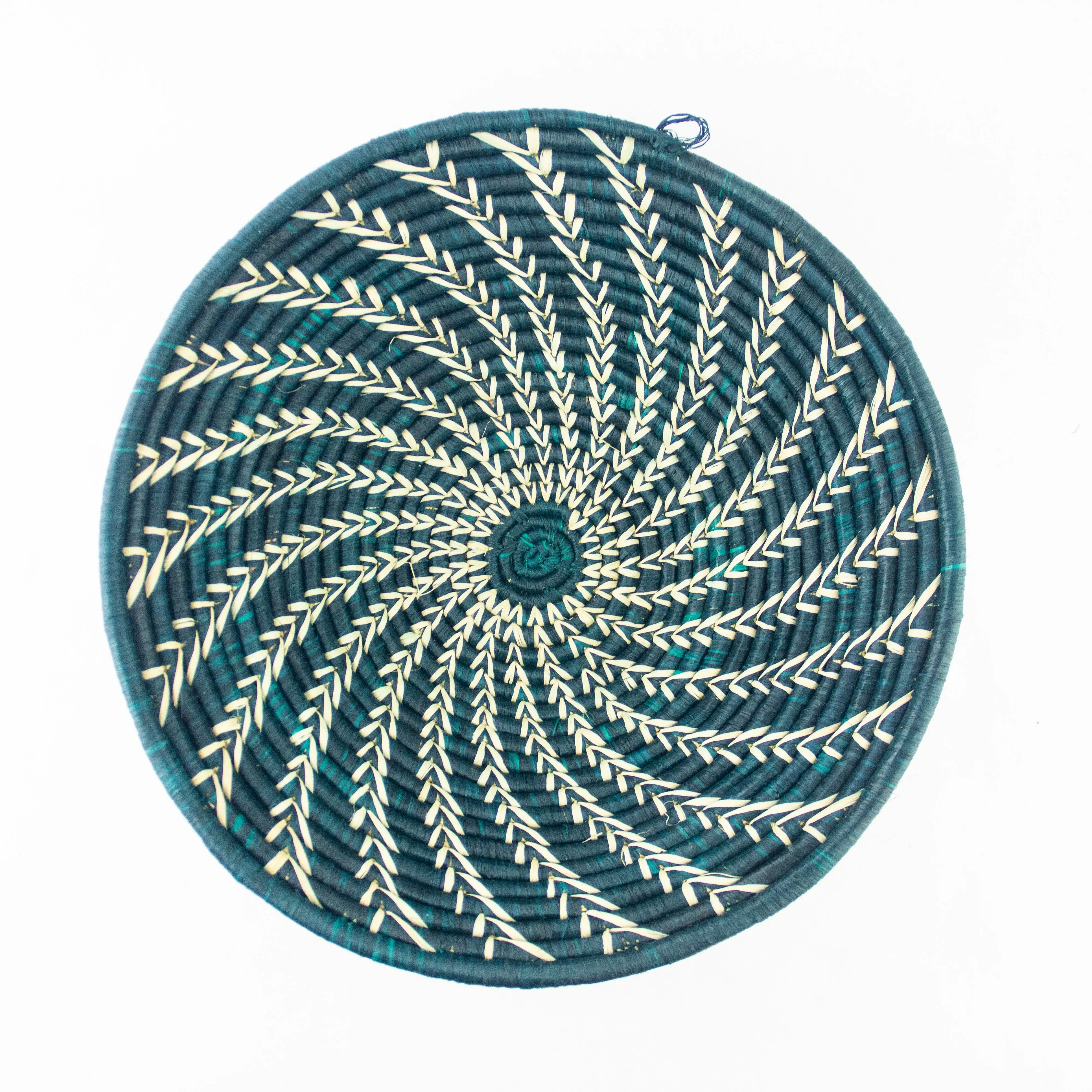 Grass-Woven Basket, Green Vine