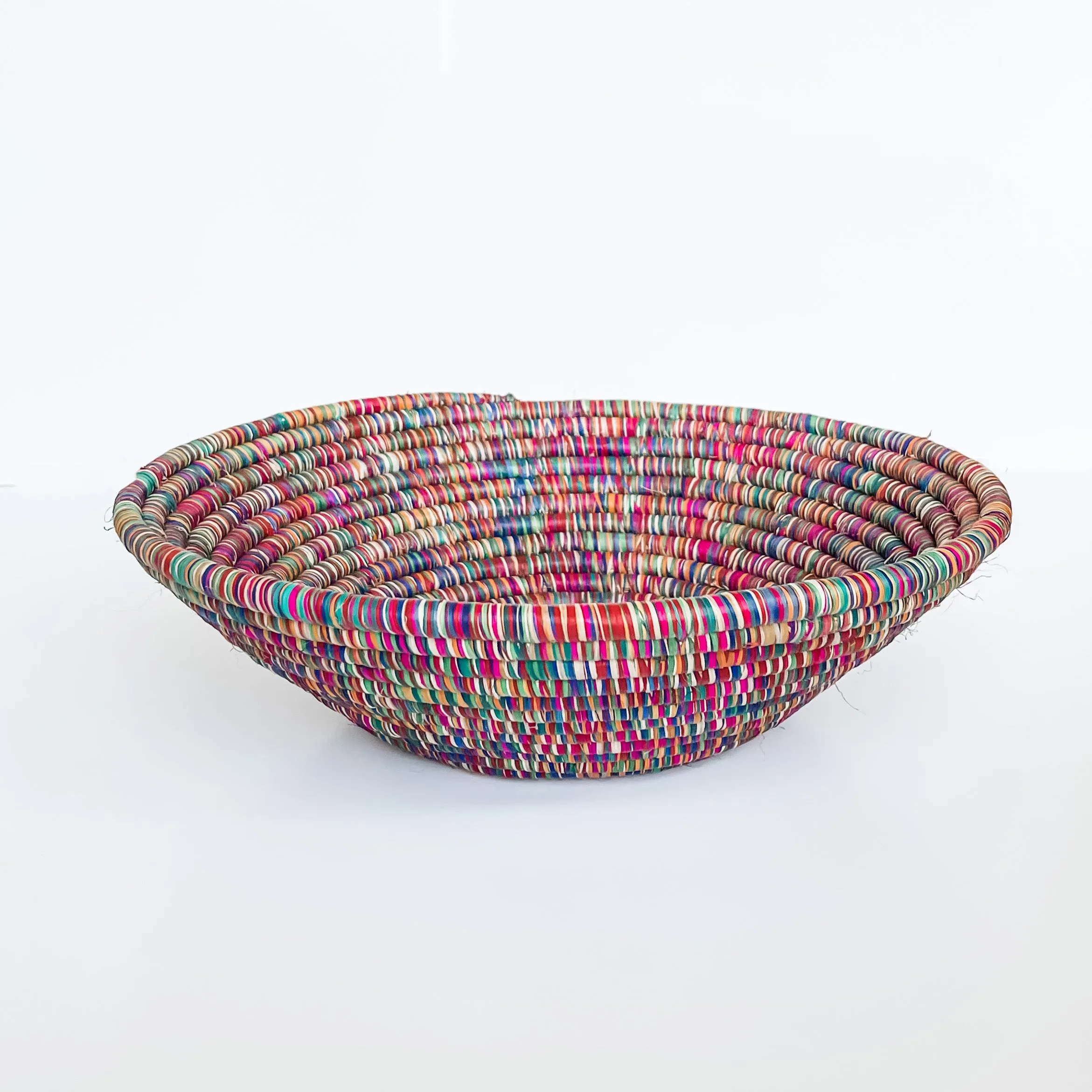 Grass-Woven Basket, Multicolor Sunset