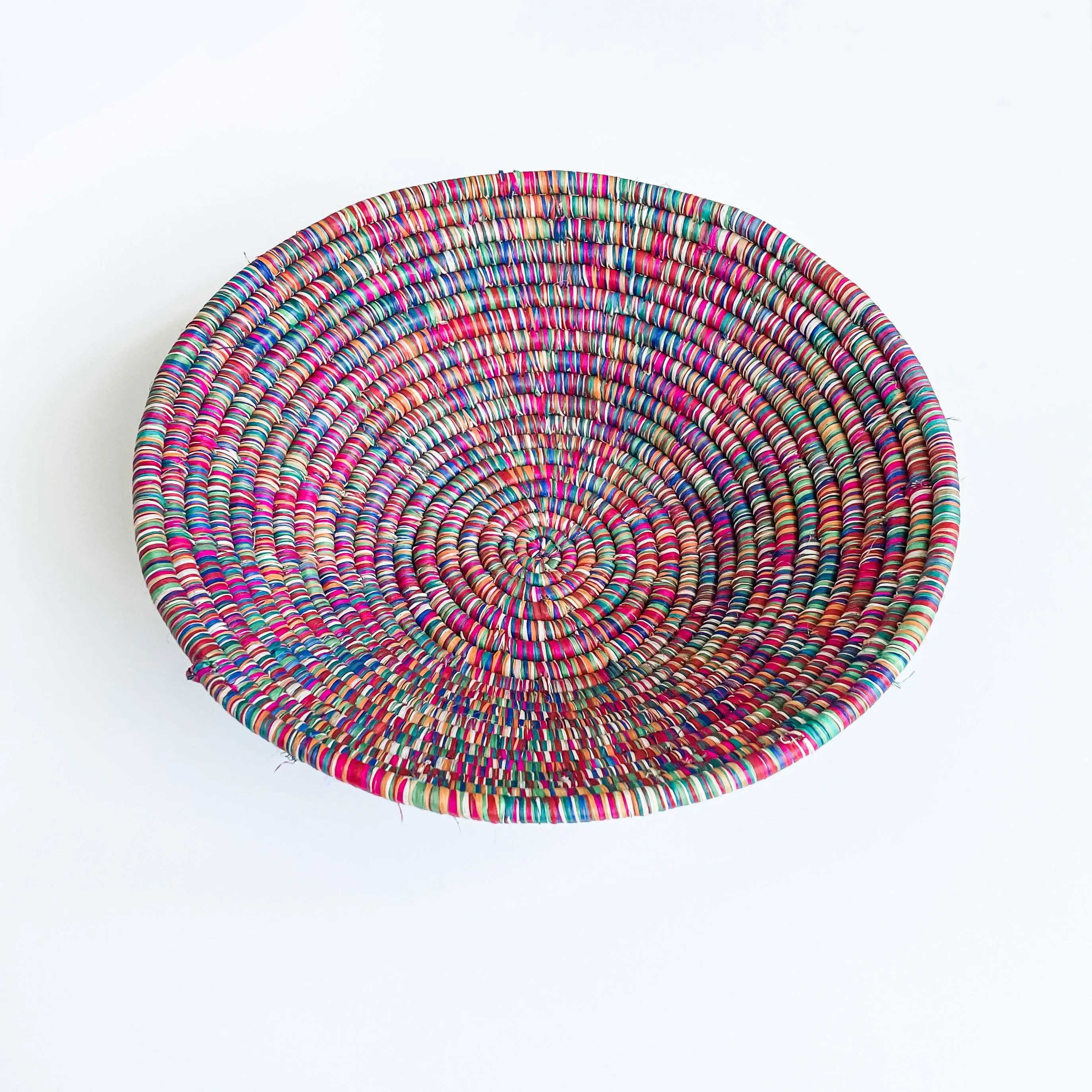 Grass-Woven Basket, Multicolor Sunset