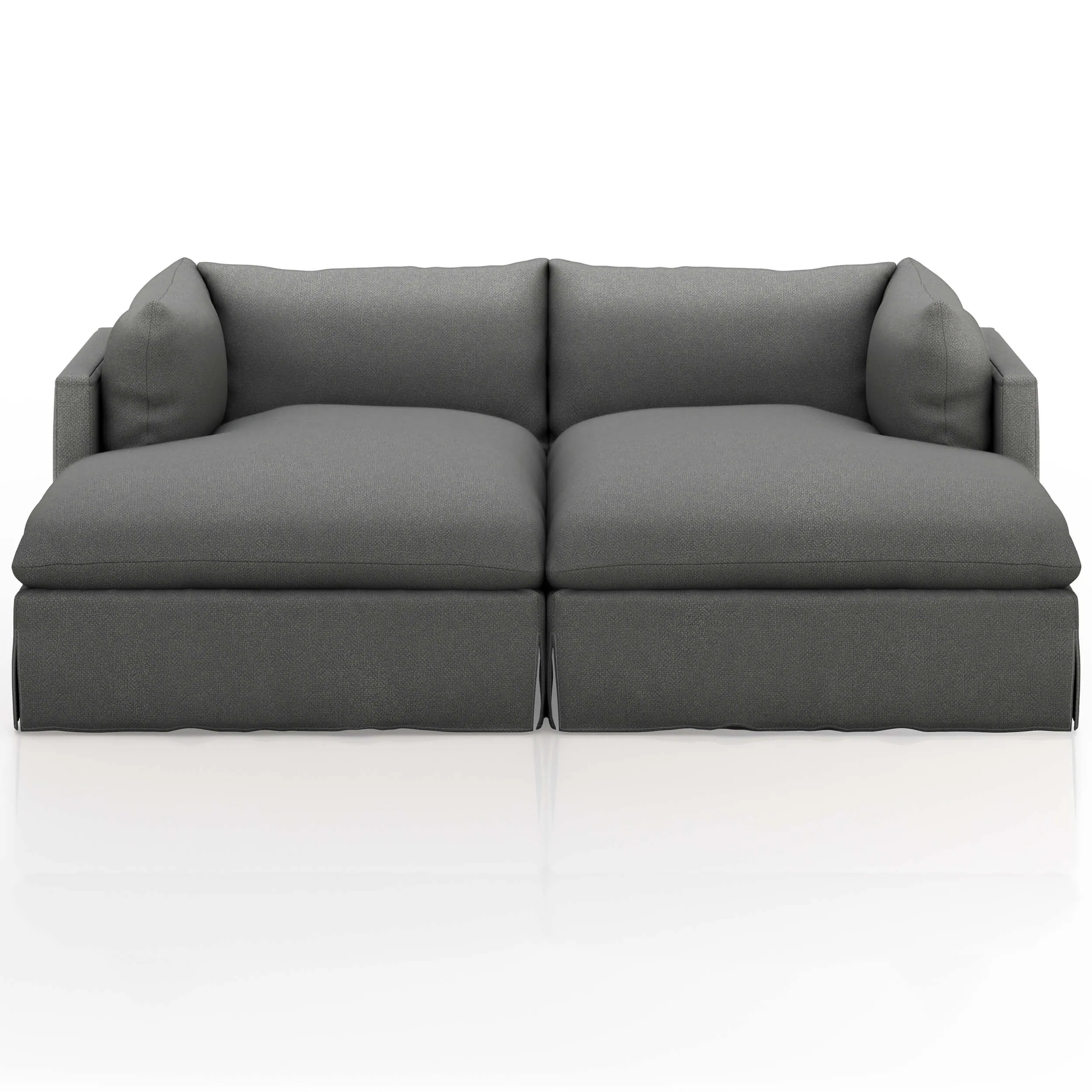 Habitat 87" Double Chaise Sectional, Fallon Charcoal