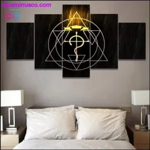 HD Decorative Prints Modular 5 Pieces/Pcs Anime Full Metal