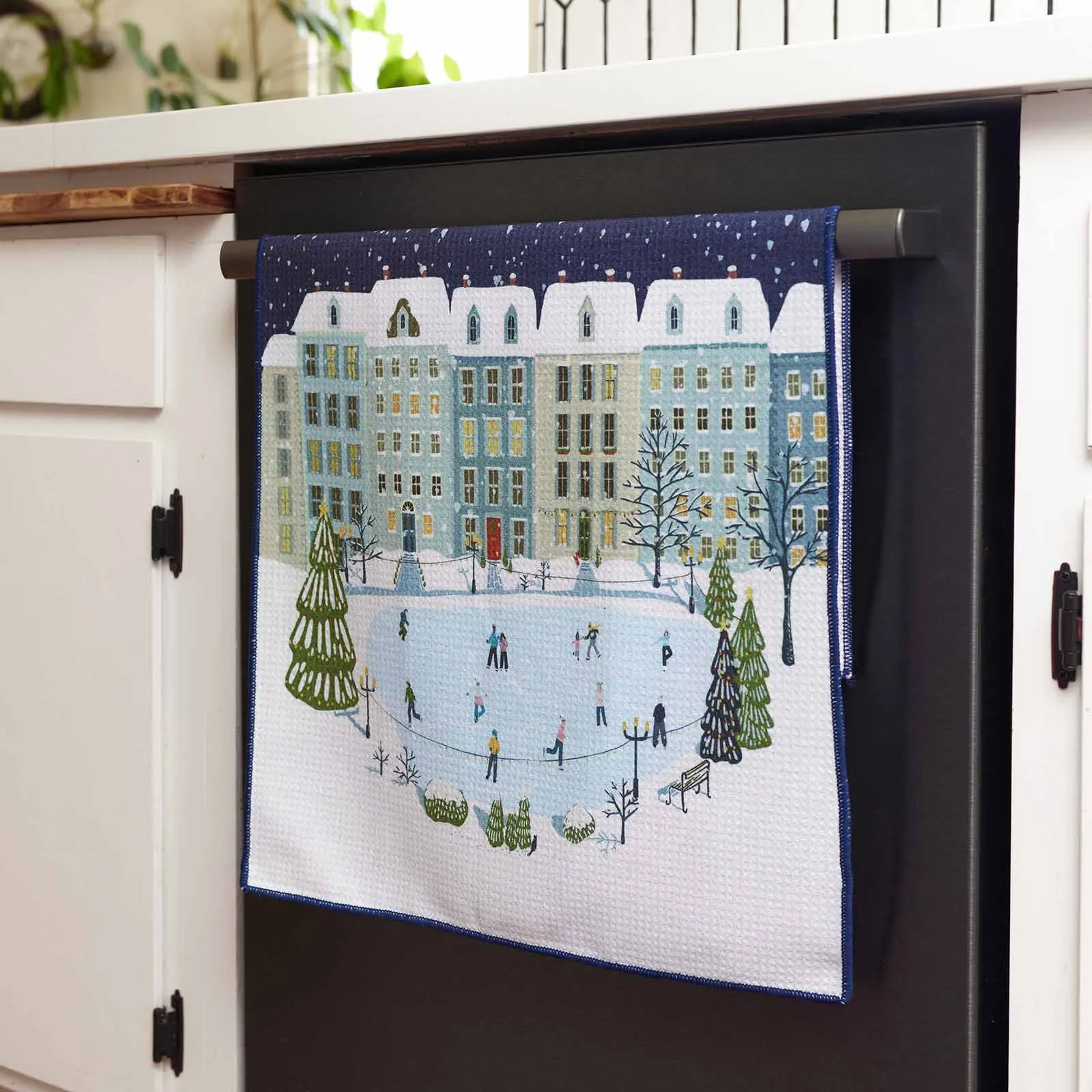 Holiday In The Park Blu Kitchen Tea Towel