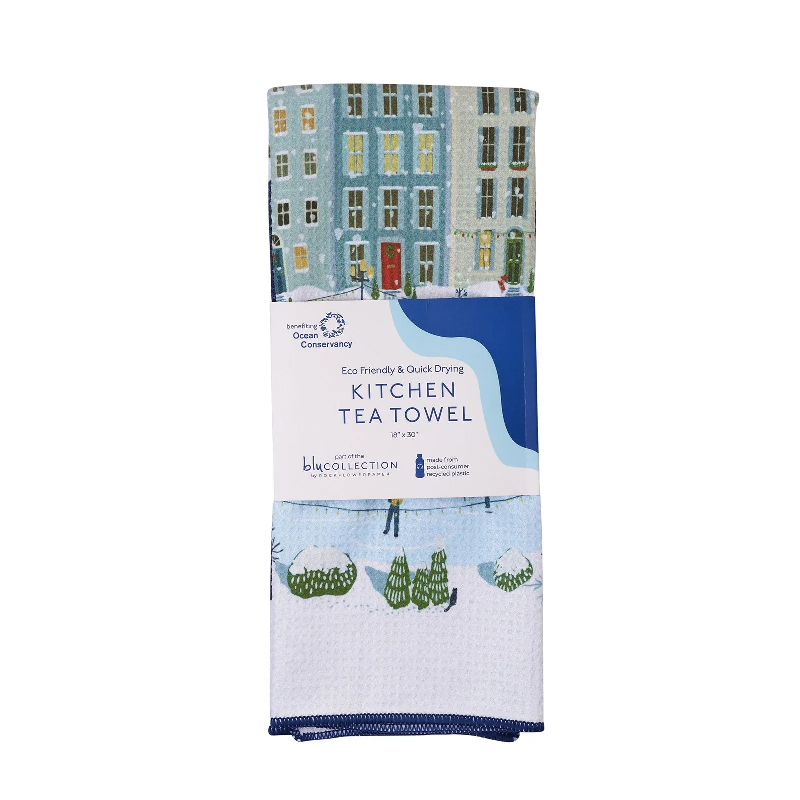 Holiday In The Park Blu Kitchen Tea Towel
