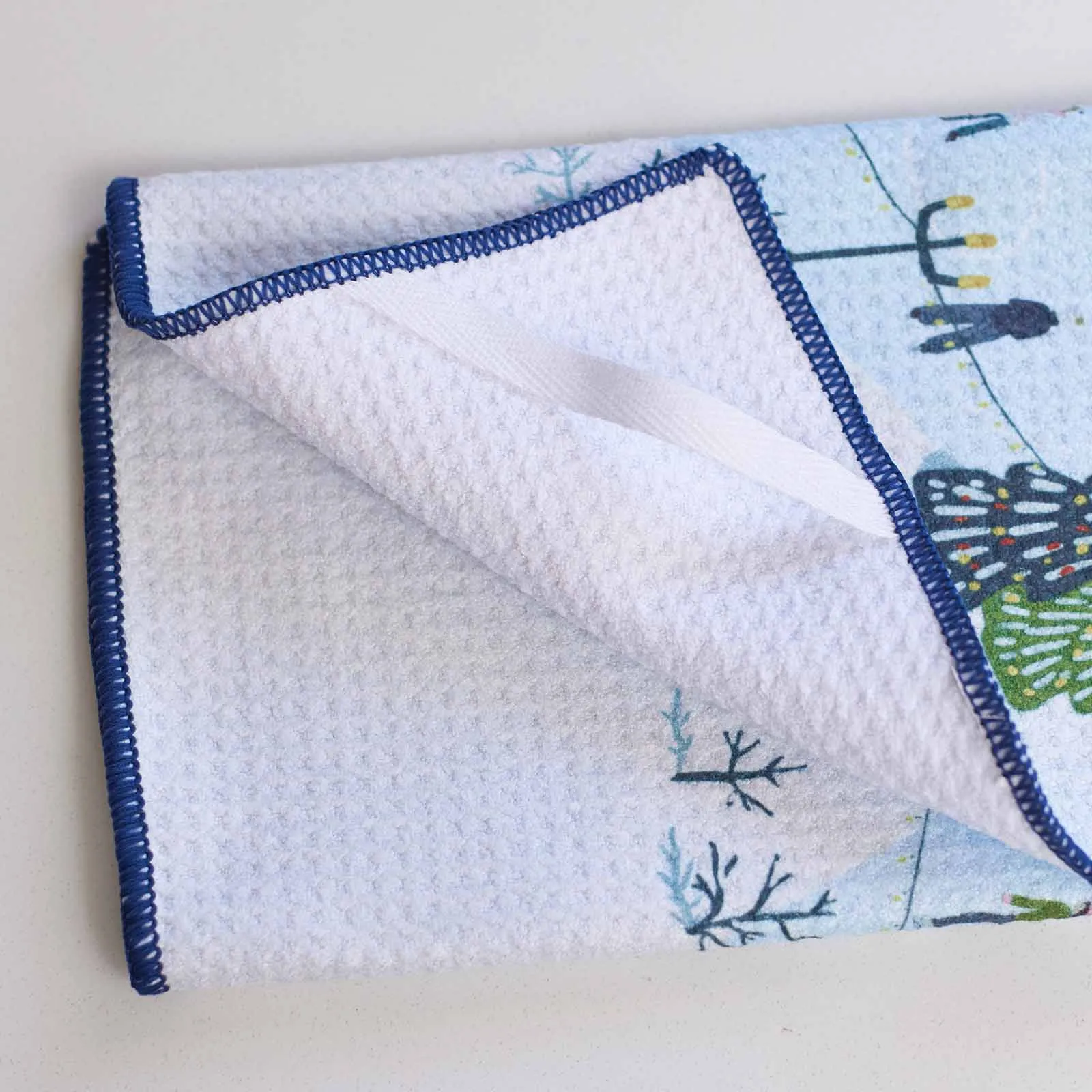 Holiday In The Park Blu Kitchen Tea Towel