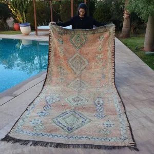 JANA | 9'7x5 Ft | 2,96x1,54 m | Moroccan VINTAGE Colorful Rug | 100% wool handmade