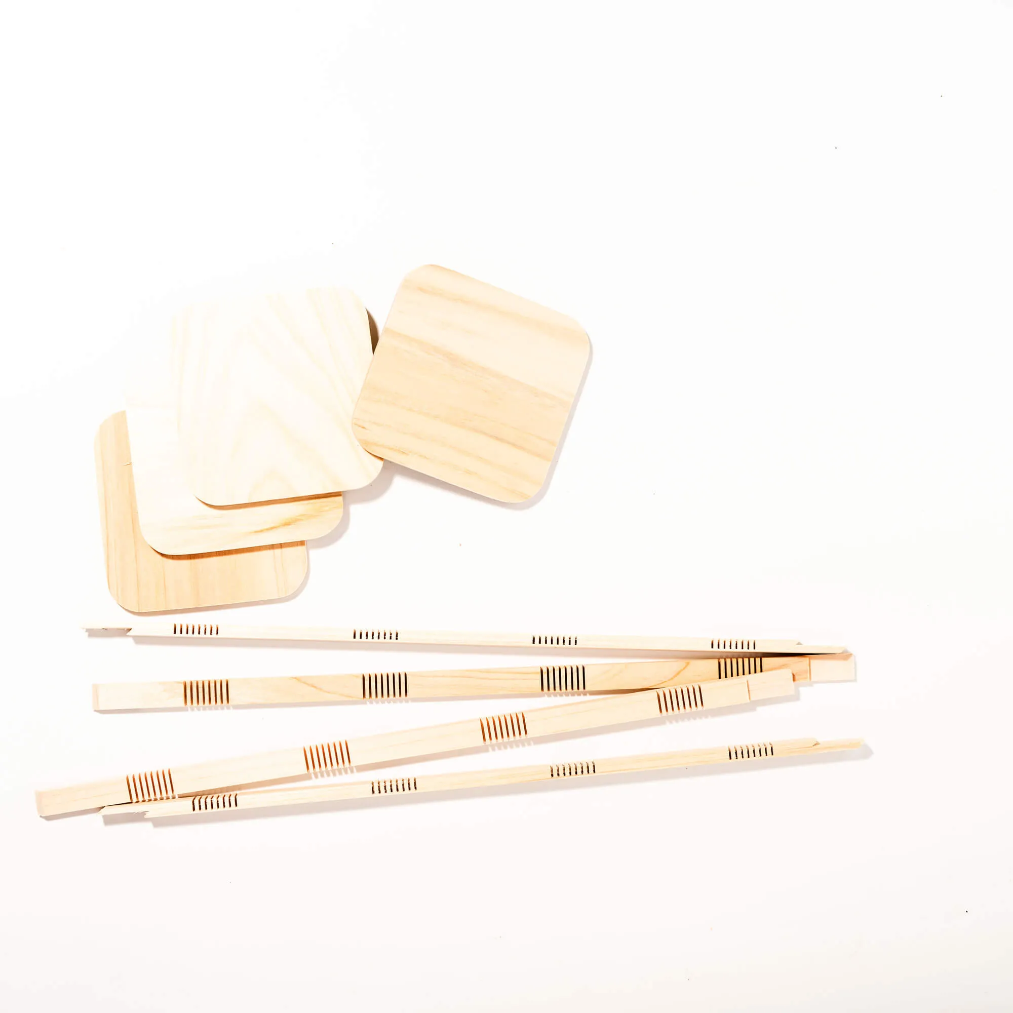Japanese Cypress Hikimage Coasters - Set of 4