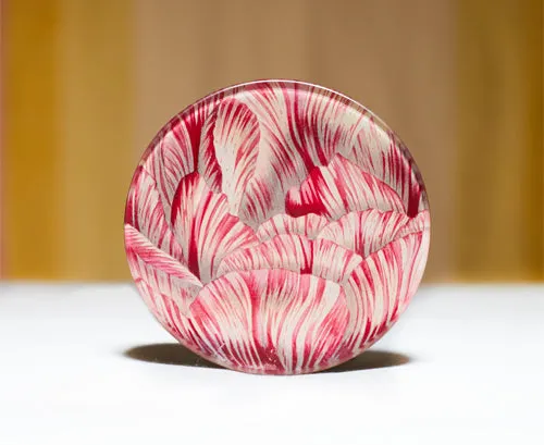 John Derian Dark Pink Dahlia Paperweight, 9cm