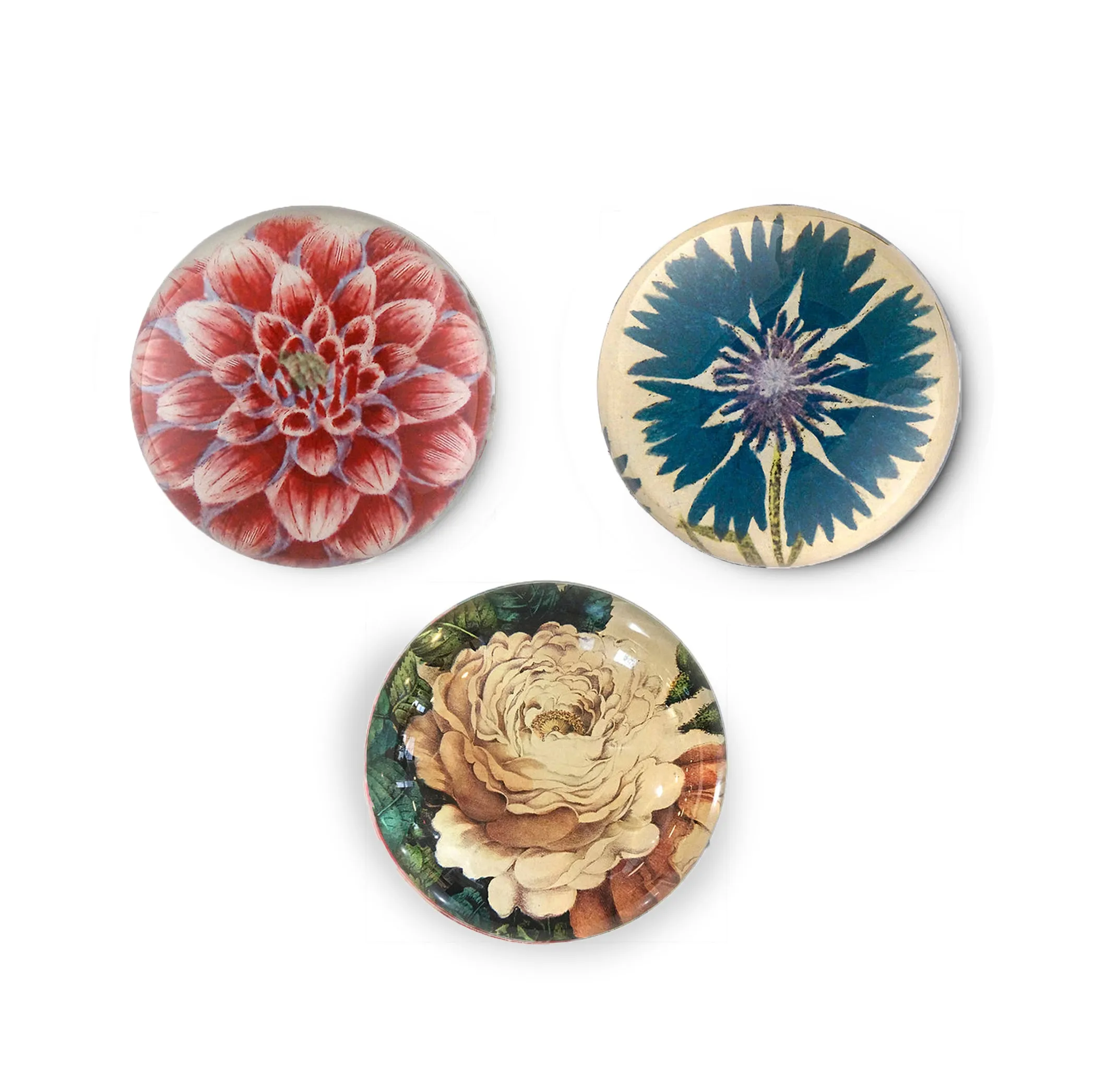 John Derian Deep Blue Corn Flower Paperweight, 9cm