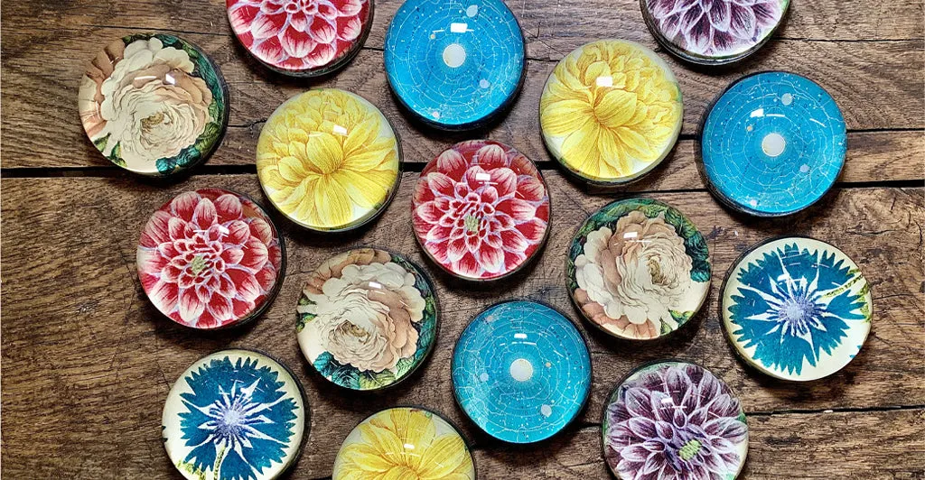 John Derian Deep Blue Corn Flower Paperweight, 9cm