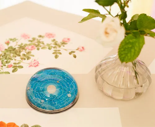 John Derian Deep Blue Corn Flower Paperweight, 9cm