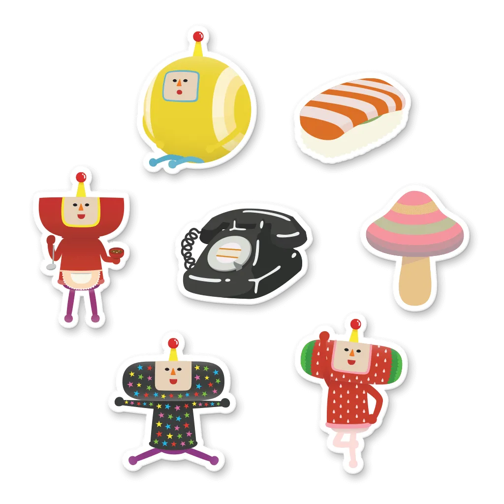 Katamari Fridge Magnets