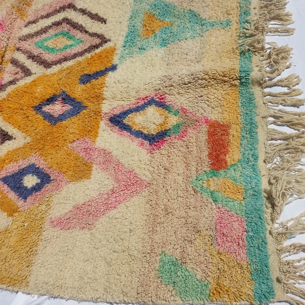 KEFKEF | 8x5 Ft | 2,5x1,5 m | Moroccan Colorful Rug | 100% wool handmade
